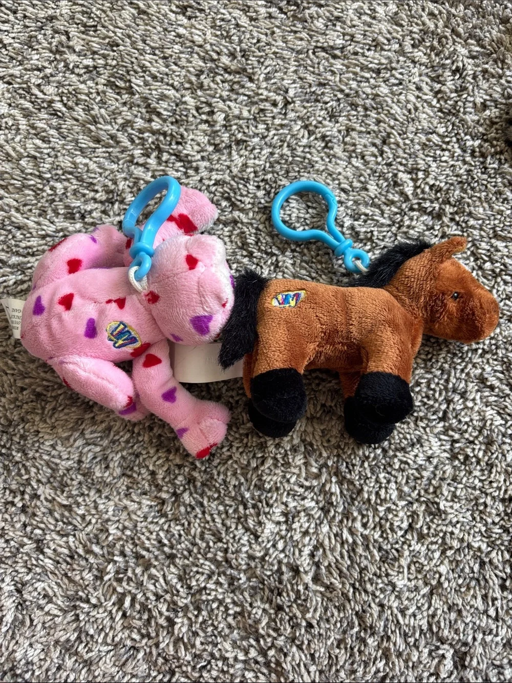 Webkinz Love Frog and Brown Arabian Horse Keychain Kinz Klip